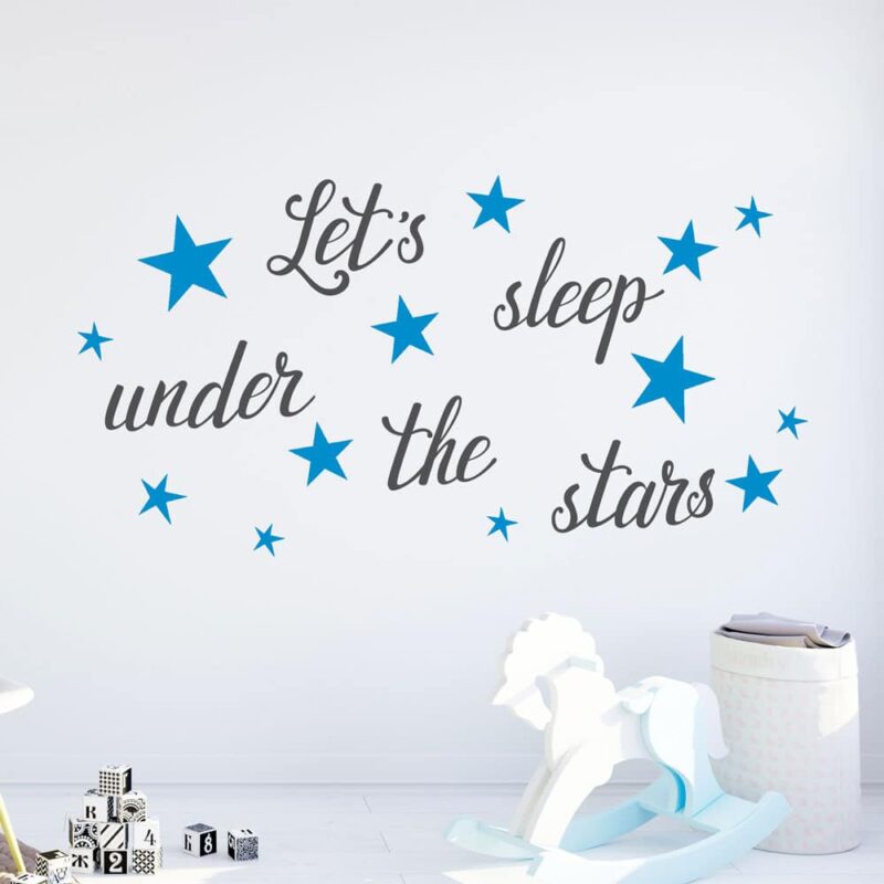 Lets Sleep παιδικά διακοσμητικά αυτοκόλλητα τοίχου
