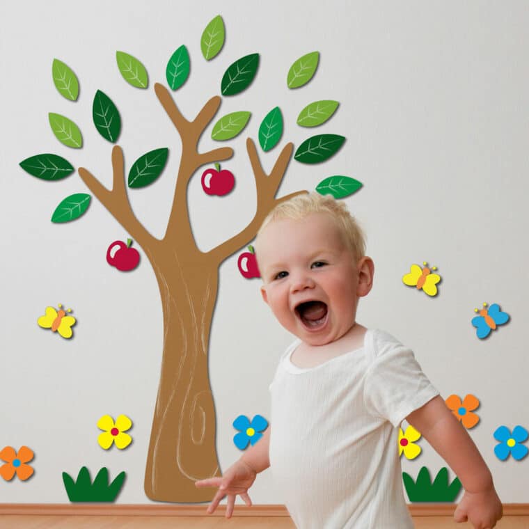 Apple Tree παιδικά διακοσμητικά αυτοκόλλητα τοίχου αφρώδη