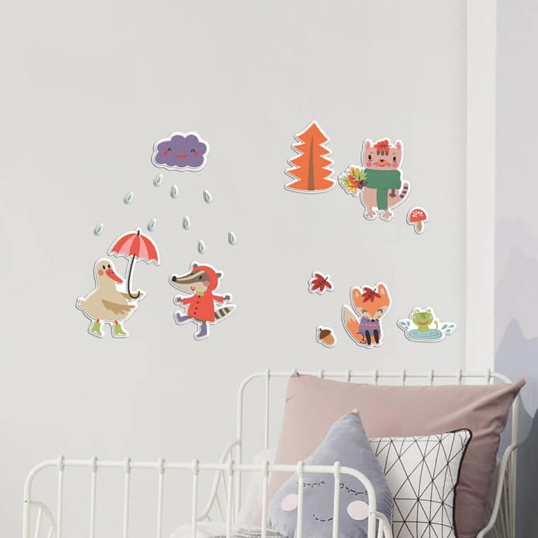 Rainy Day παιδικά διακοσμητικά αυτοκόλλητα τοίχου αφρώδη