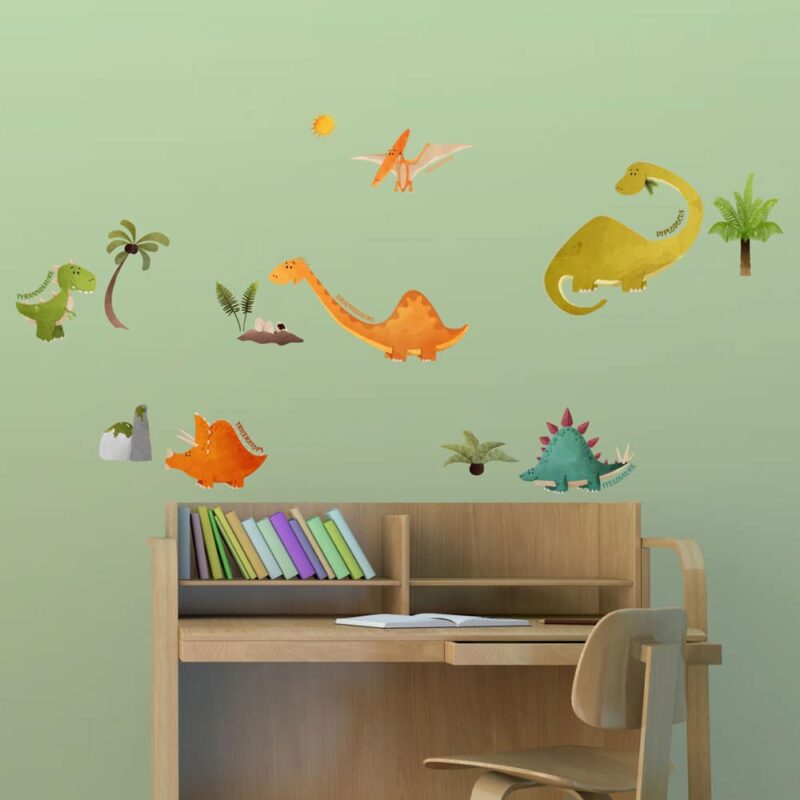 Dinosaurs παιδικά διακοσμητικά αυτοκόλλητα τοίχου ango