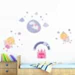 Happy Fairies παιδικά διακοσμητικά αυτοκόλλητα τοίχου