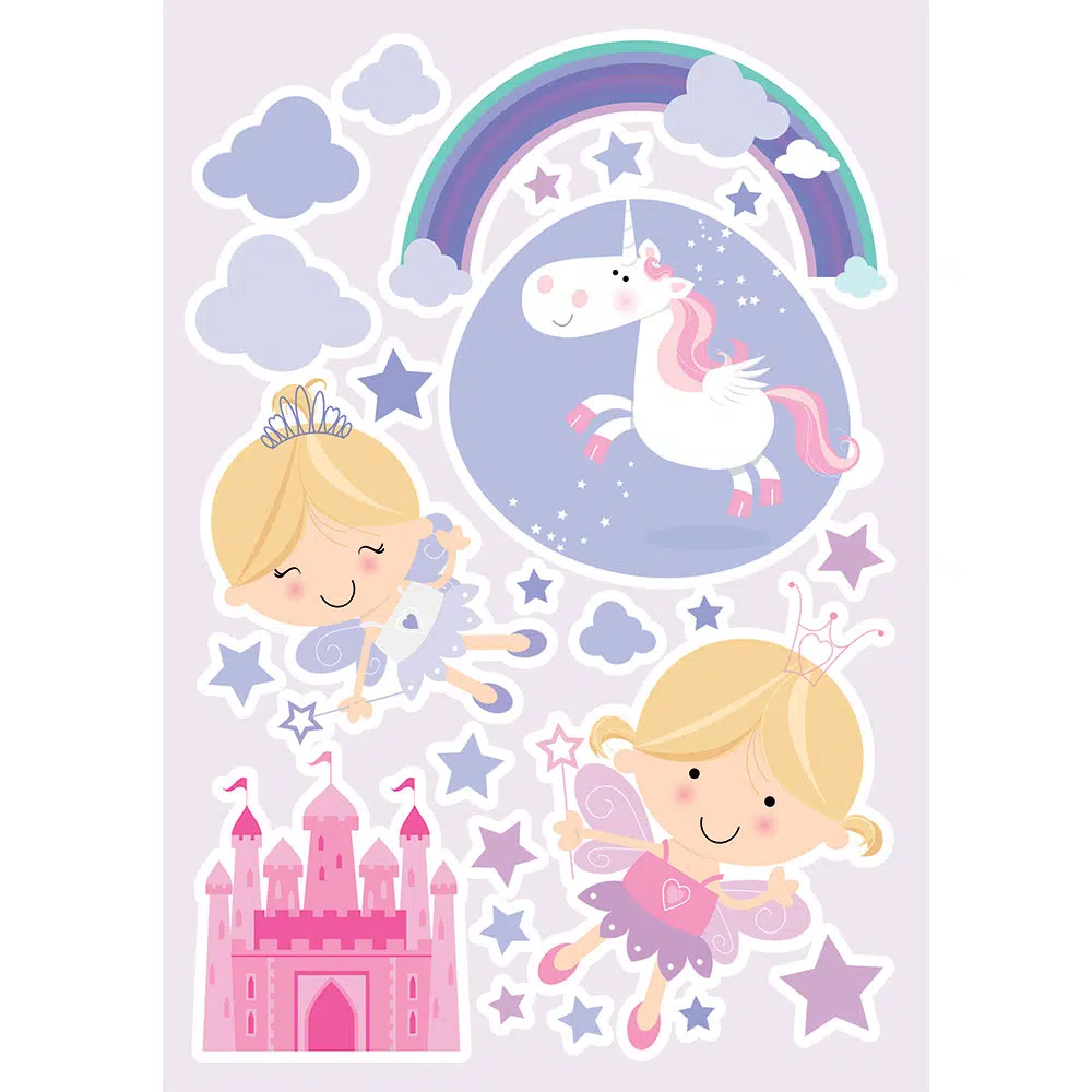 Happy Fairies παιδικά διακοσμητικά αυτοκόλλητα τοίχου