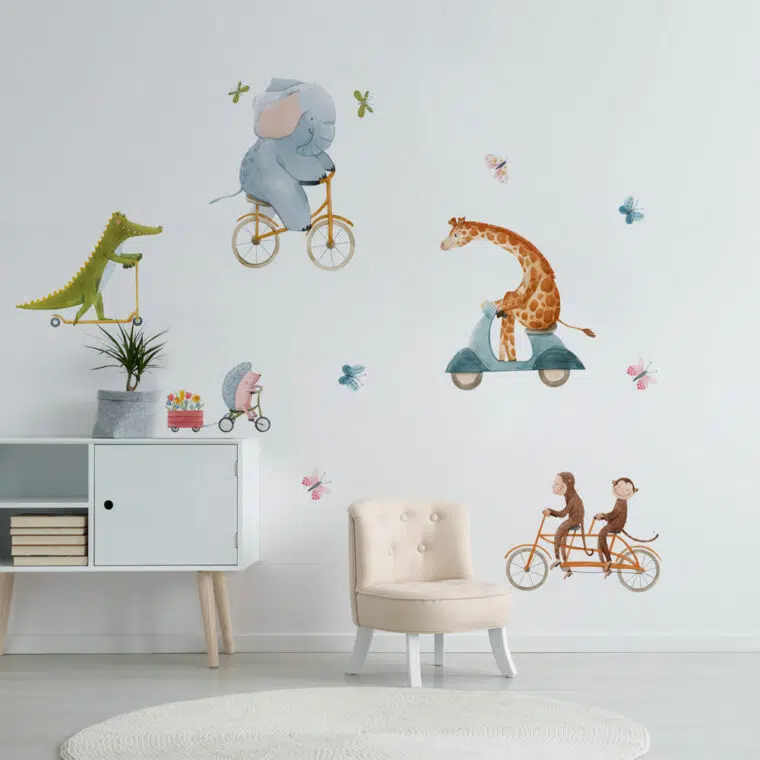 Riding Animals παιδικά διακοσμητικά αυτοκόλλητα τοίχου