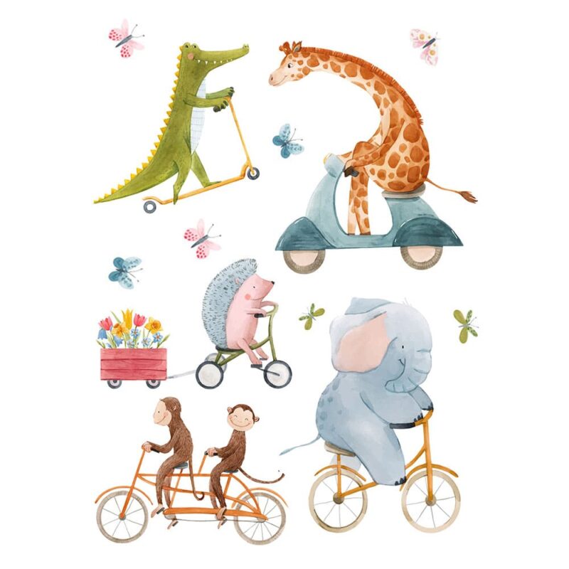 Riding Animals παιδικά διακοσμητικά αυτοκόλλητα τοίχου