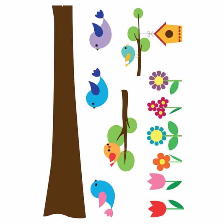 Tree with Flower διακοσμητικά αυτοκόλλητα τοίχου