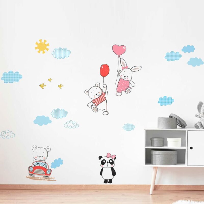 Funny Bears παιδικά διακοσμητικά αυτοκόλλητα τοίχου