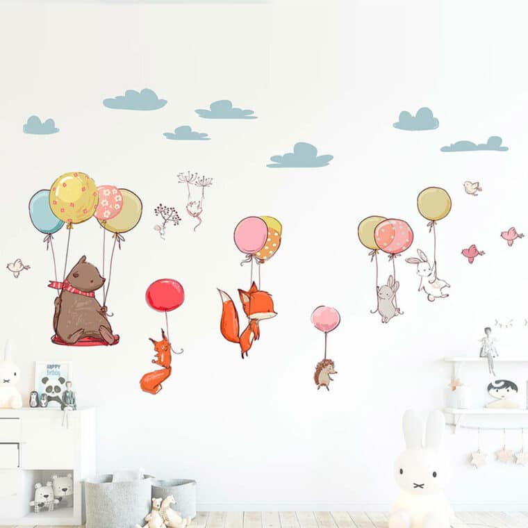 Flying Animals παιδικά διακοσμητικά αυτοκόλλητα τοίχου