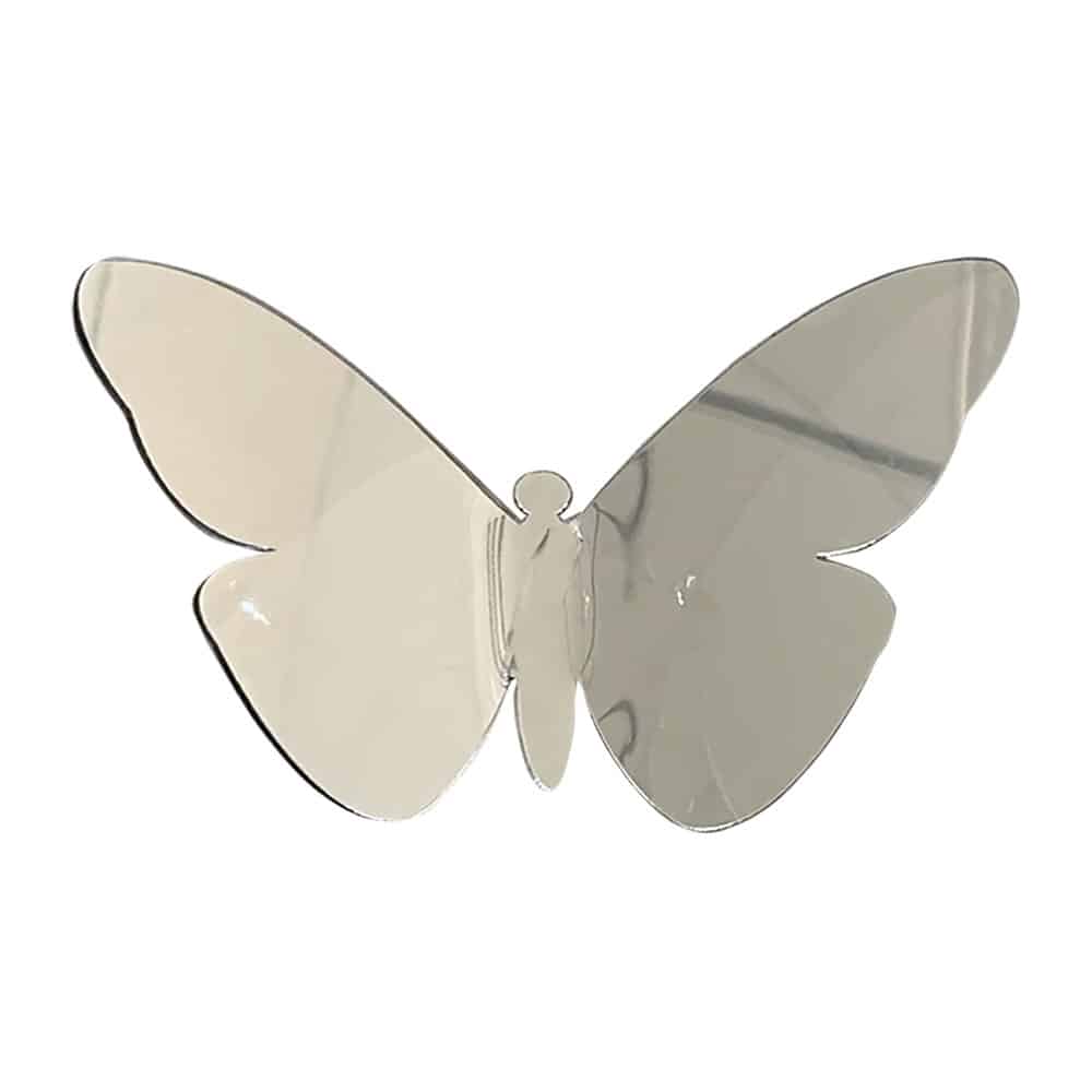 Silver Butterflies διακοσμητικά τοίχου τριών διαστάσεων αυτοκόλλητα