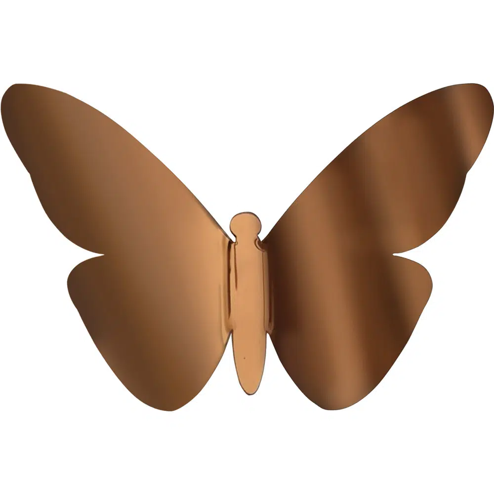 Bronze Butterflies διακοσμητικά τοίχου τριών διαστάσεων αυτοκόλλητα