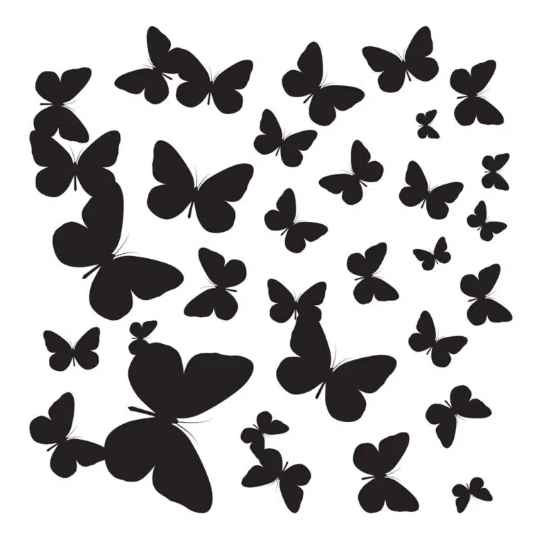 Butterflies Silhouettes διακοσμητικά αυτοκόλλητα τοίχου