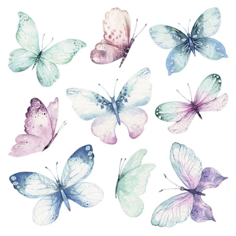 Watercolour Butterflies διακοσμητικά αυτοκόλλητα τοίχου