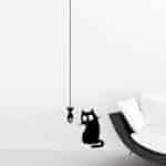 Cat and Fish διακοσμητικά αυτοκόλλητα τοίχου