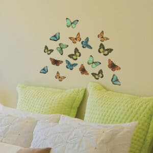 Colourful Butterflies αυτοκόλλητα τοίχου βινυλίου S (59455)