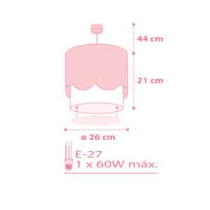 Sweet Love Pink παιδικό φωτιστικό οροφής (61712 S)