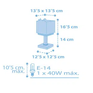 Baby Jungle Blue παιδικό φωτιστικό κομοδίνου