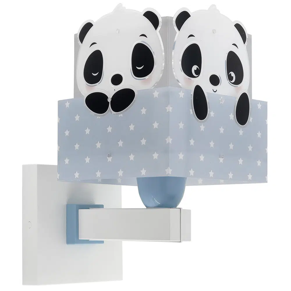 Panda Blue παιδικό φωτιστικό απλίκα τοίχου