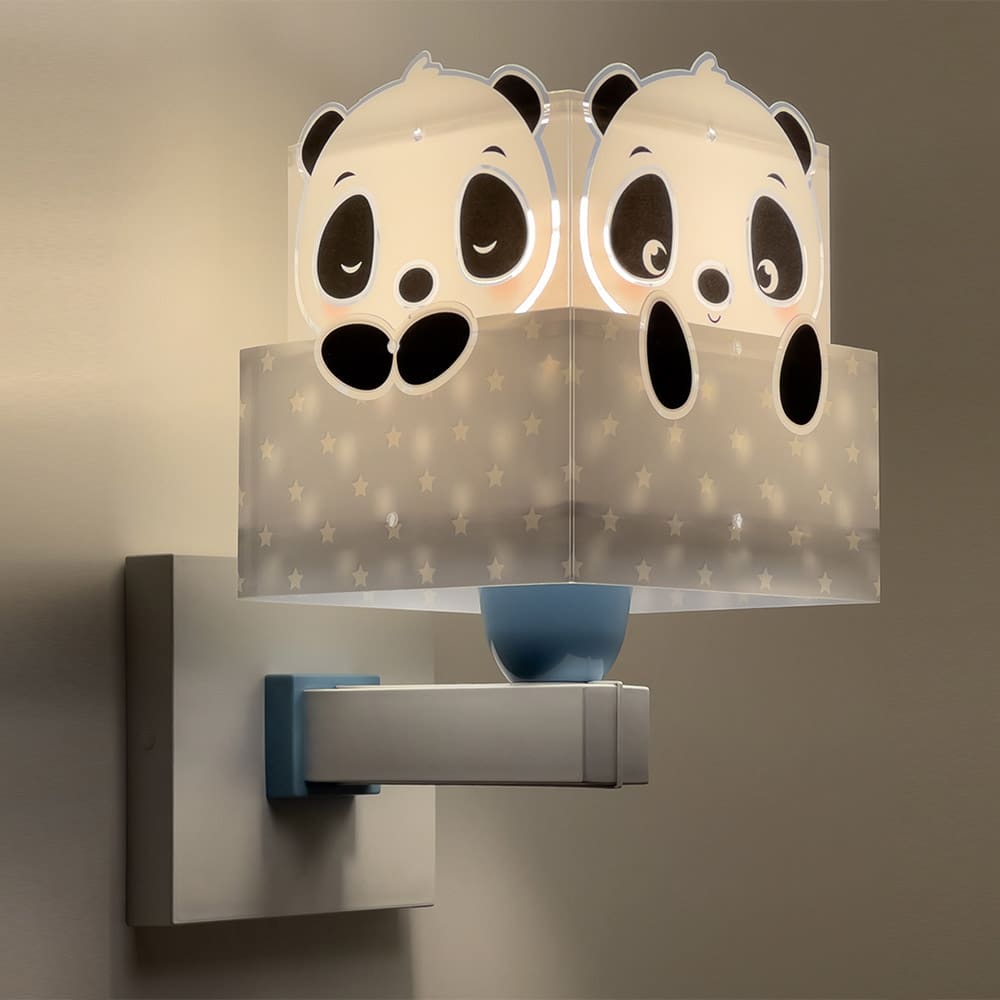 Panda Blue παιδικό φωτιστικό απλίκα τοίχου