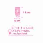 MoonLight Pink LED νυκτός πρίζας (63235L S)