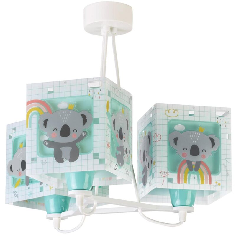 Koala Green παιδικό φωτιστικό τρίφωτο κρεμαστό