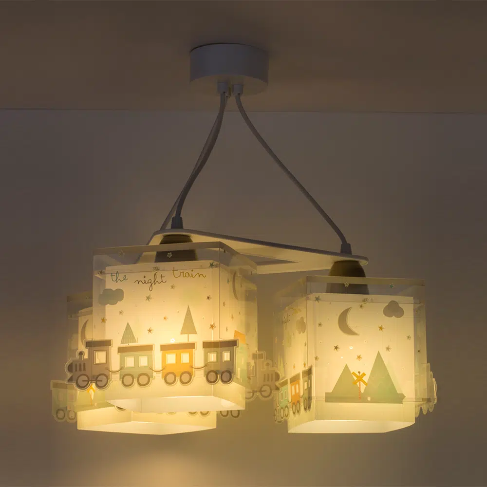 The Night Train παιδικό φωτιστικό τρίφωτο κρεμαστό