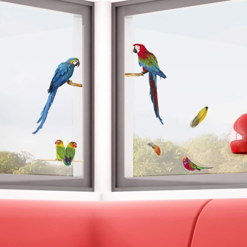 Parrots διακοσμητικά αυτοκόλλητα για τζάμι ή τοίχο