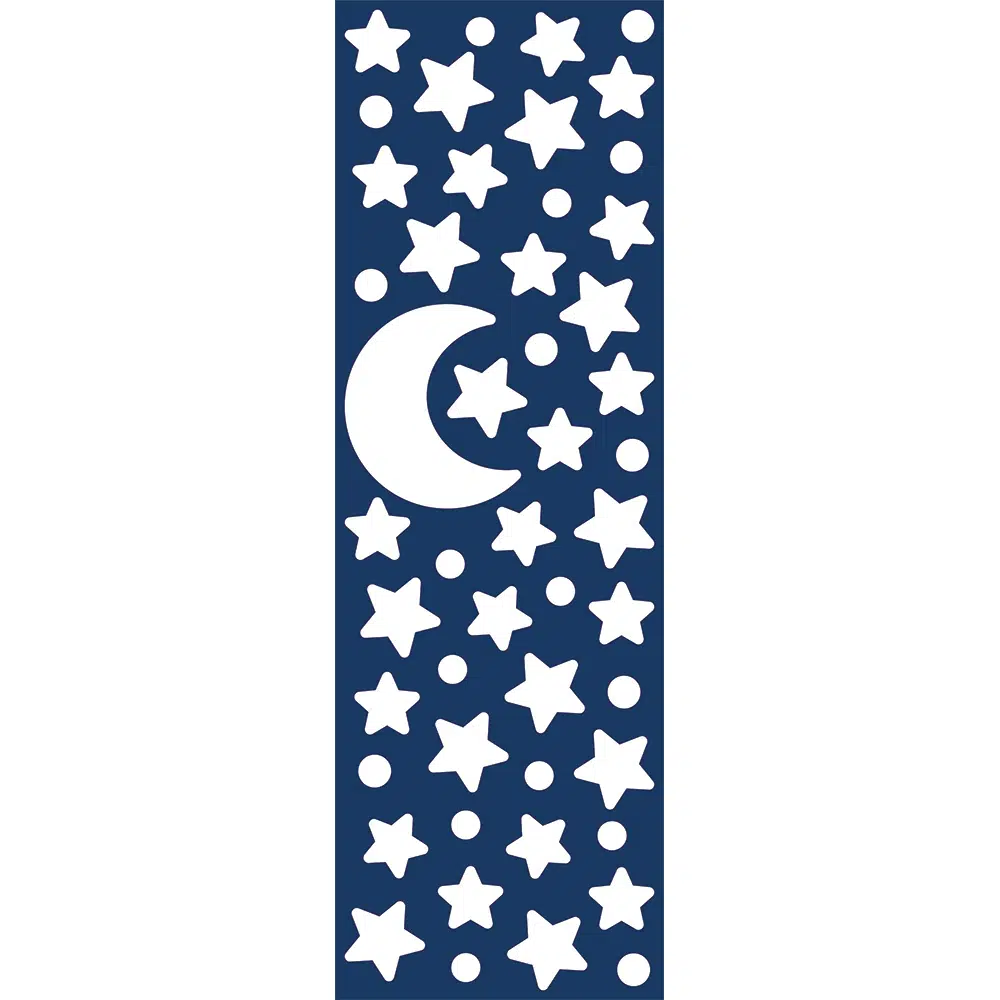 White Stars παιδικά διακοσμητικά φωσφορίζοντα μέρη στο σκοτάδι