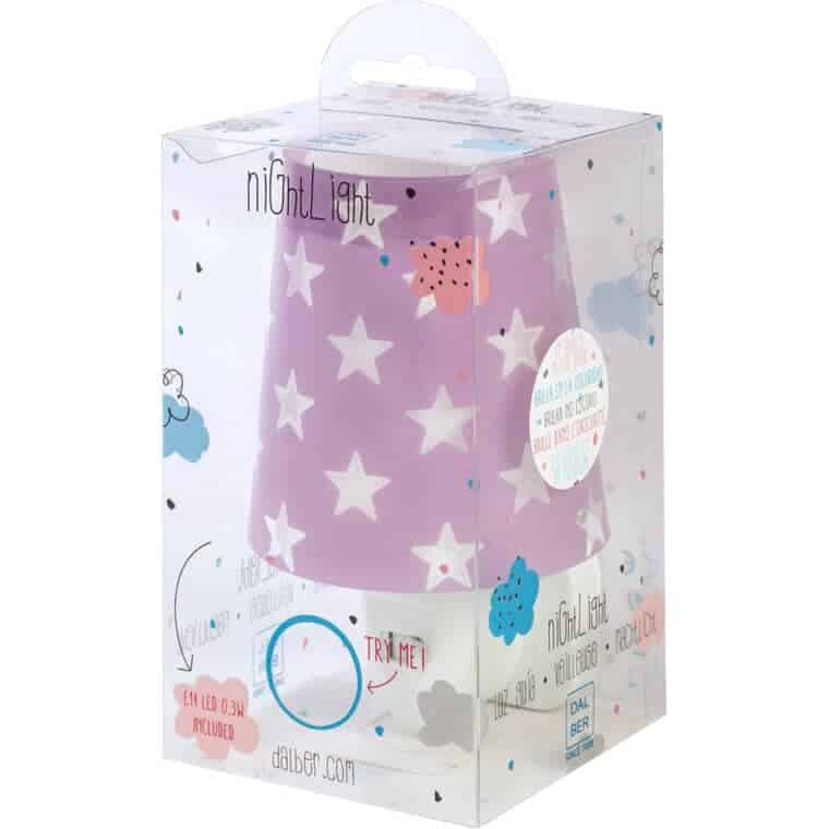 Stars Lilac φωτιστικό νυκτός πρίζας