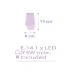 Stars Lilac παιδικό φωτιστικό νύκτας πρίζας LED (81215 L)