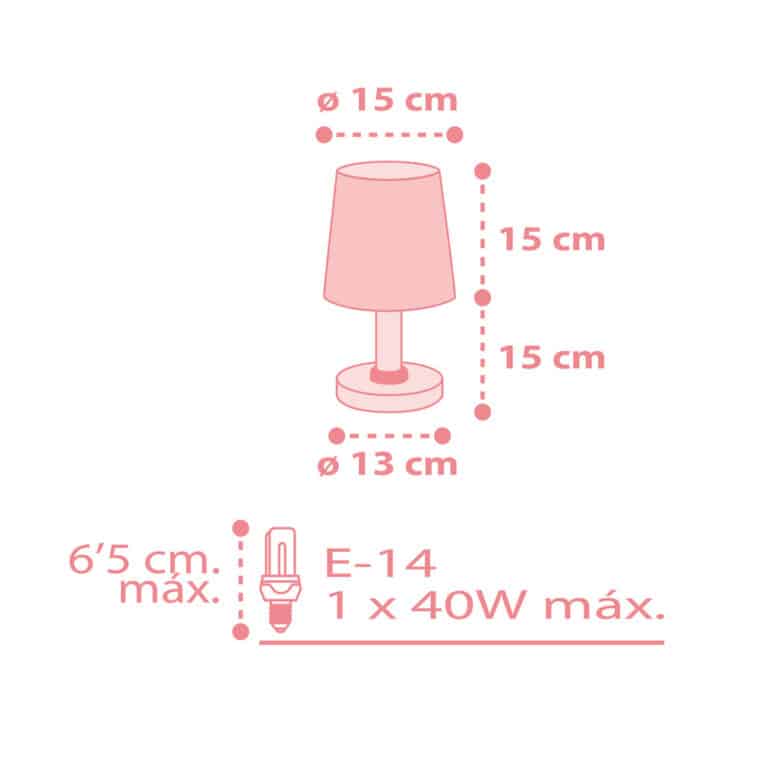 Starlight Pink φωτιστικό κομοδίνου