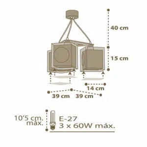Good Night κρεμαστό τρίφωτο οροφής