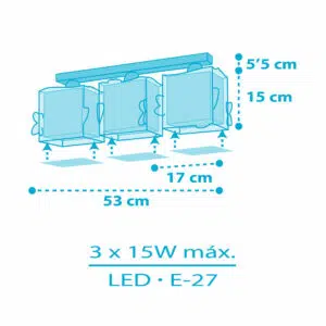 LITTLE SHARK τρίφωτο οροφής σε ράγα