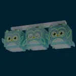 Little Owl τρίφωτο οροφής ράγας (64393)