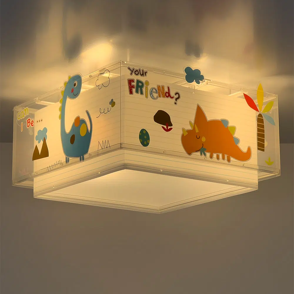 DINOS παιδικό φωτιστικό πλαφονιέρα