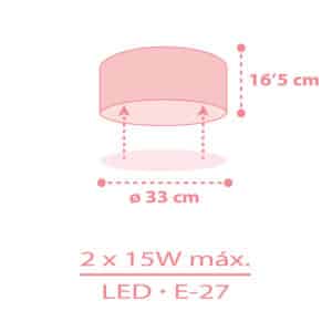 Starlight Pink πλαφονιέρα (82216 S)