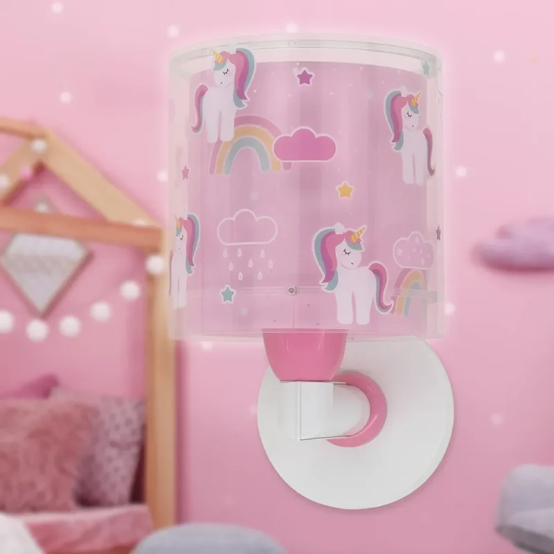 Unicorns απλίκα τοίχου με μονόκερο που φωσφορίζει στο σκοτάδι