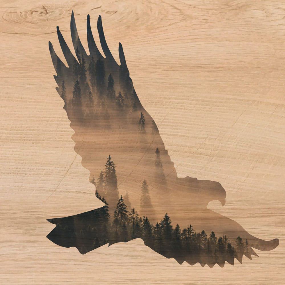 EAGLE SILHOUETTE - Πίνακας διακόσμησης από ξύλο