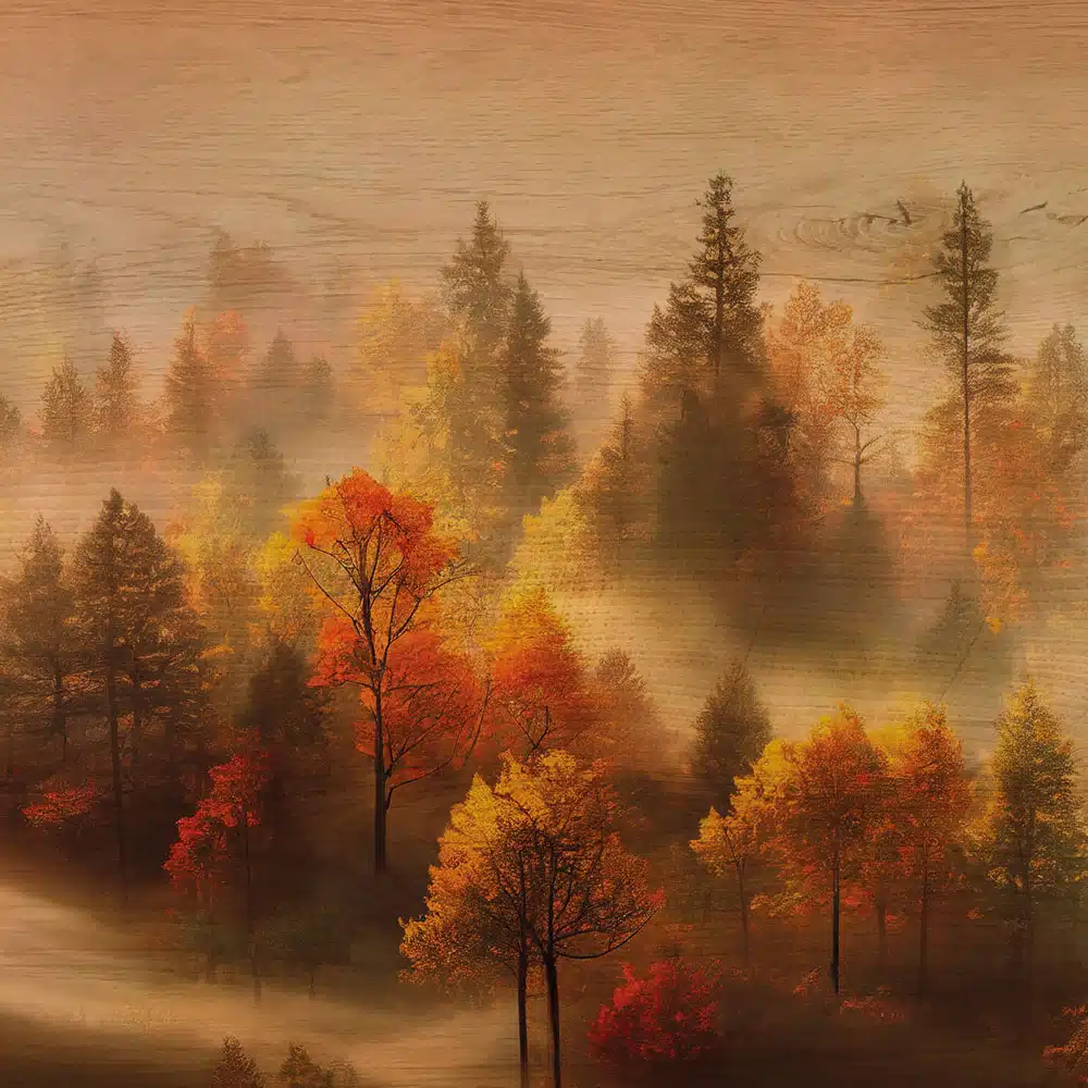 RED FOREST - Πίνακας διακόσμησης από ξύλο