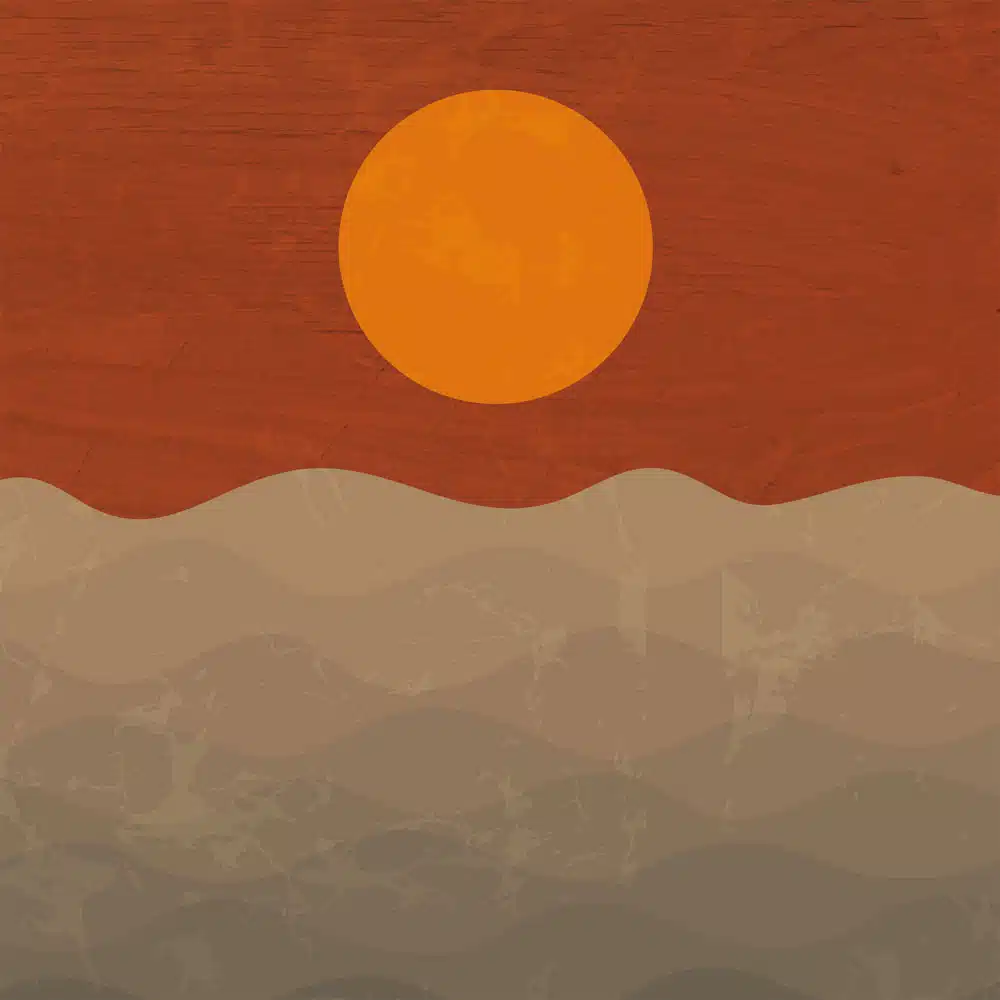 RED ASTER - Πίνακας διακόσμησης από ξύλο