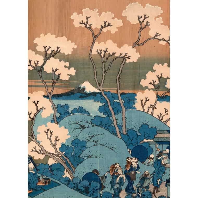 JAPANESE FLOWERS - Πίνακας διακόσμησης από ξύλο