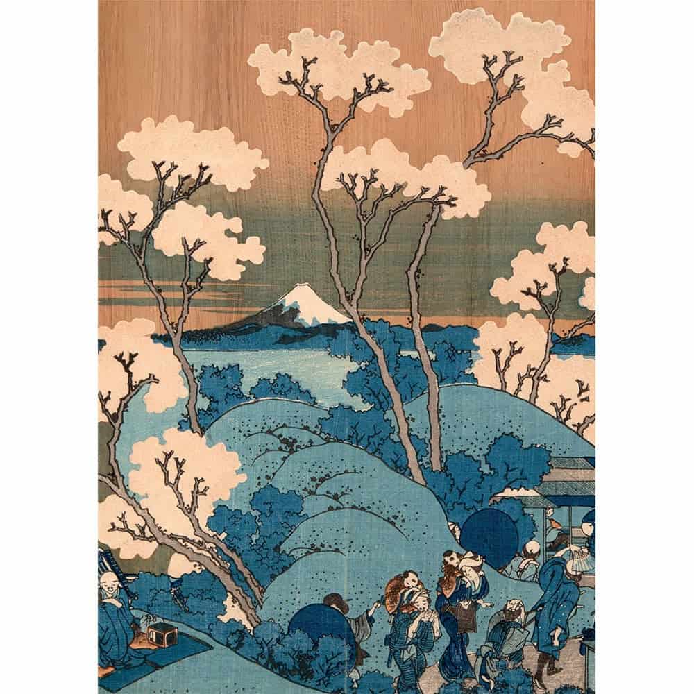 JAPANESE FLOWERS - Πίνακας διακόσμησης από ξύλο