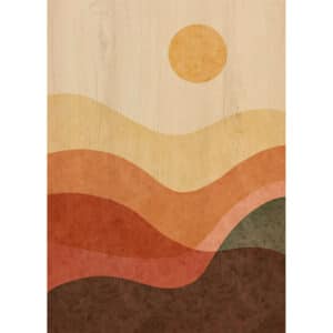 Desert Sun πίνακας διακόσμησης ξύλου ML (21463)