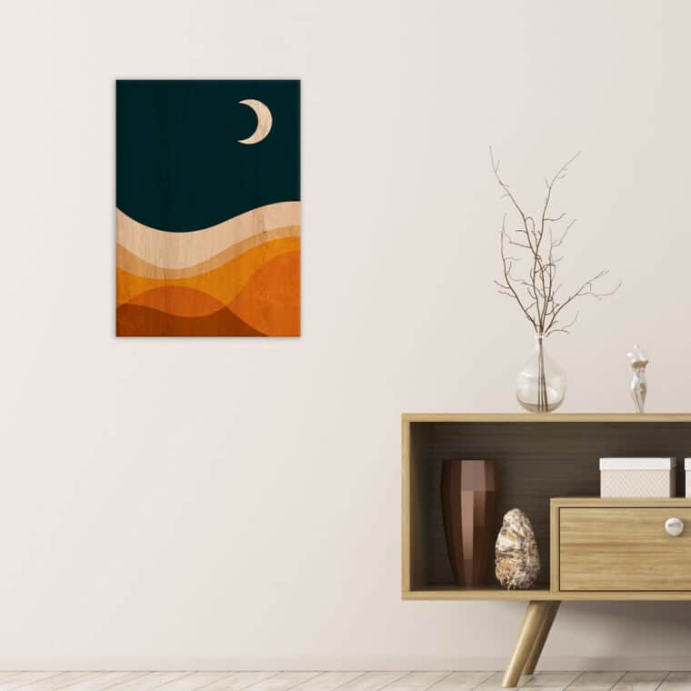 DESERT SUN - Πίνακας διακόσμησης από ξύλο