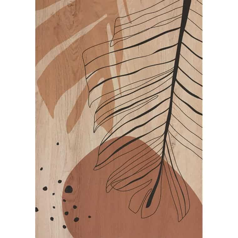 LEAVES BLOCK COLOUR 02 - Πίνακας διακόσμησης από ξύλο