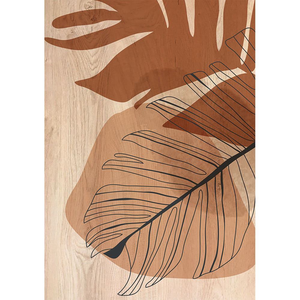 LEAVES BLOCK COLOUR 03 - Πίνακας διακόσμησης από ξύλο