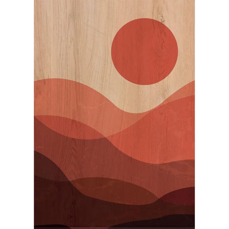 DESERT SUNSET - Πίνακας διακόσμησης από ξύλο