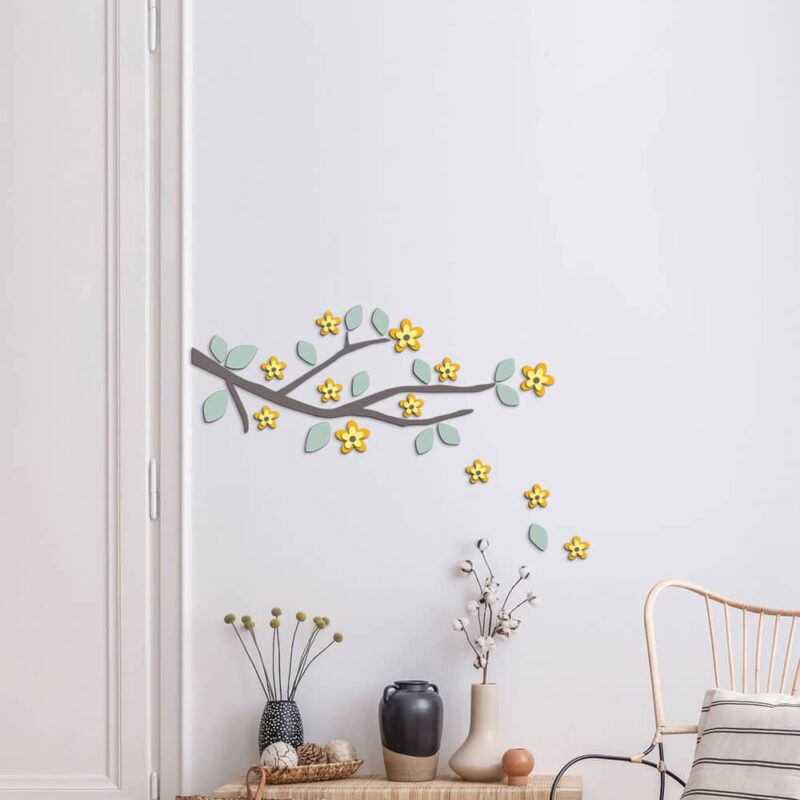 YELLOW BRANCH αφρώδη αυτοκόλλητα 3D