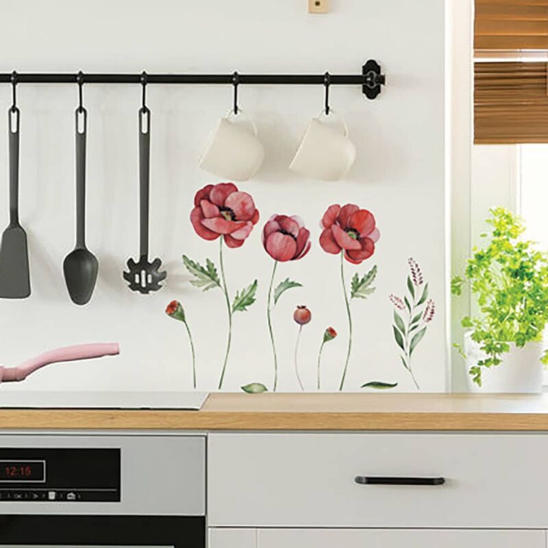 Poppies αυτοκόλλητα τοίχου βινυλίου