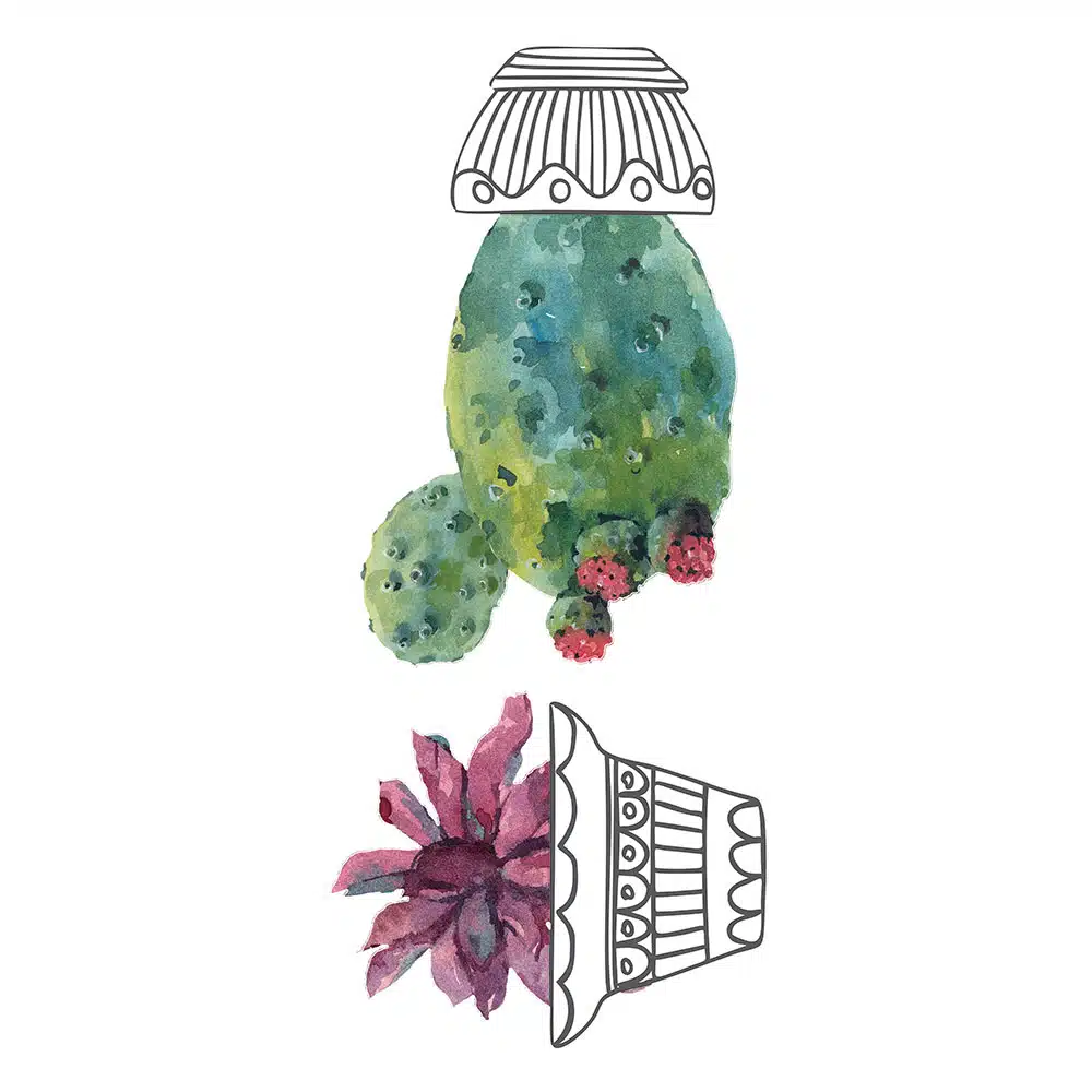 CACTUS VASES βινυλίου αυτοκόλλητα τοίχου