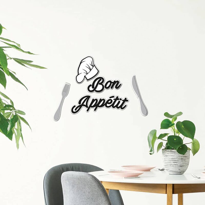 BON APPETITE αφρώδη αυτοκόλλητα 3D