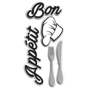 Bon Appetite αφρώδη αυτοκόλλητα τοίχου S (59515)